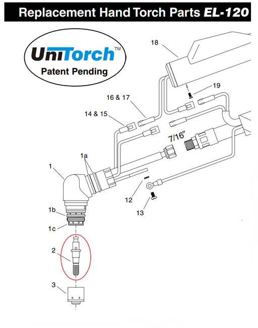 Plasma Electrode Unitorch El120 Pk Of 5