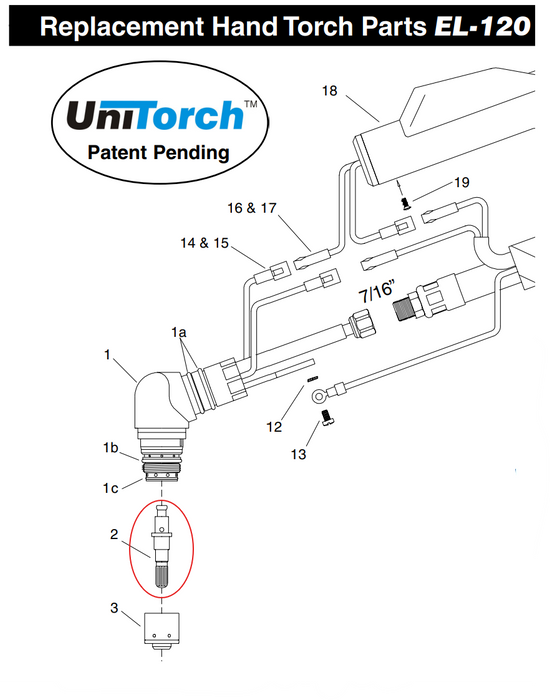 Plasma Electrode Unitorch El120 Pk Of 5