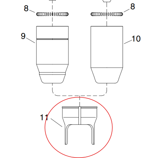 Plasma Stand Off Guide Unitorch El60 / El120 Ea