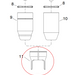 Plasma Stand Off Guide Unitorch El60 / El120 Ea