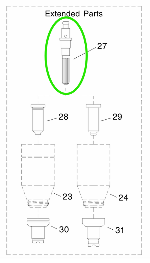 Plasma Electrode Extended Unitorch El120 Pk Of 5