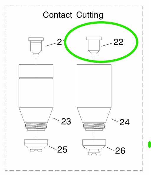 Plasma Cutting Tip Contact Style Unitorch El60 / El120 Pk Of 10 [size:80amps]