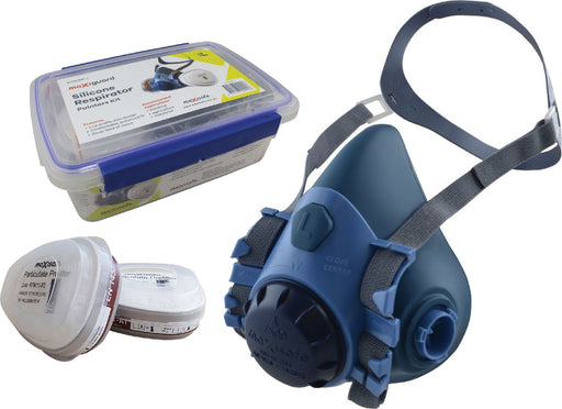 Respirator Half Mask Silcone Painters Kit Large With A1p2 Cartridges Maxisafe