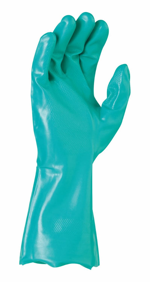 Gloves Nitrile Chemical Resistant Green 33cm [size:xlarge]