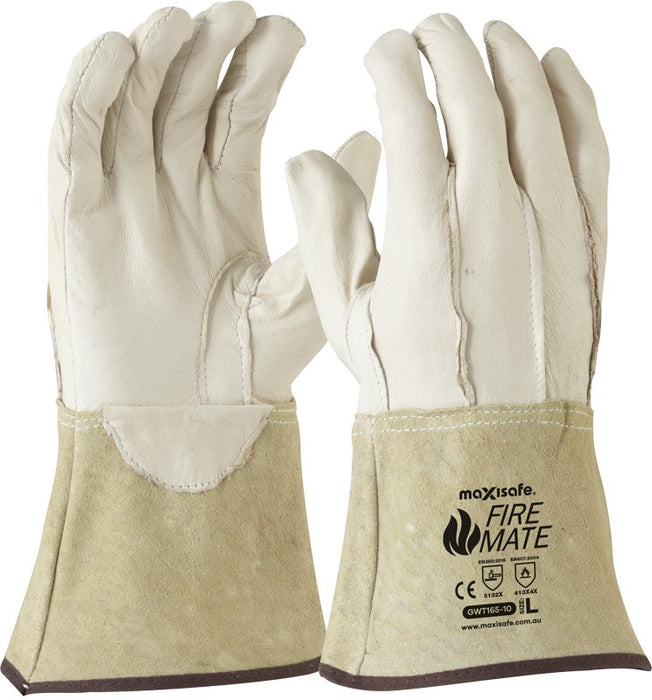 Welding Gloves Tig Gauntlet 300mm Maxisafe [size:large]