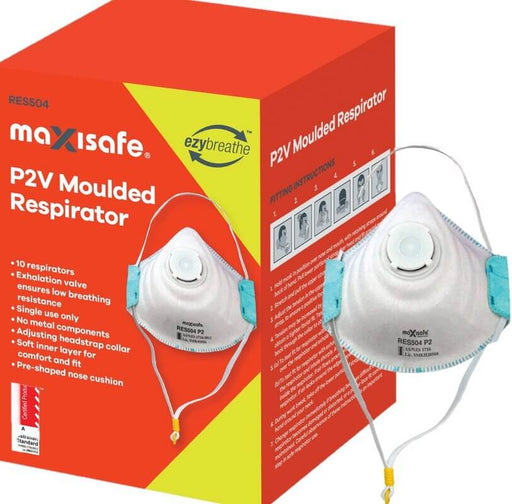 Disposable P2 Respirator Masks With Valve Box Of 10