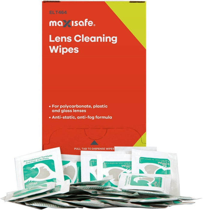 Lens Cleaning Wipes Anti-fog Maxisafe Box Of 100