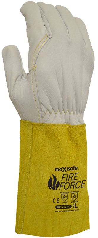 Welding Gloves Tig Gauntlet Fireforce 390mm Extended Cuff Maxisafe [size:xxlarge]