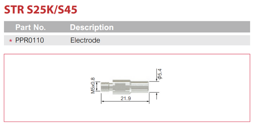 Plasma Electrode Trafimet S25 / S45 Pk Of 5