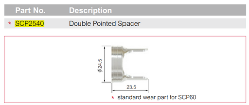 Plasma Double Pointed Spacer Pt60 / 65 Ea