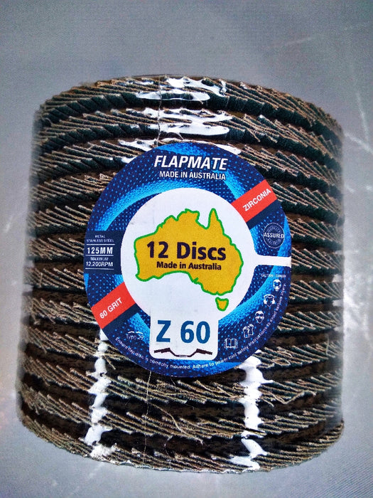 Flap Disc 125mm / 5" Zirconia Australian Made Flapmate