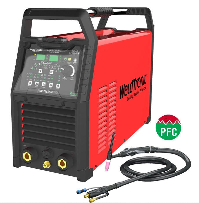 Tig Welder Ac/dc Weldtronic Titan 251i Tsa 250a 240v 15a