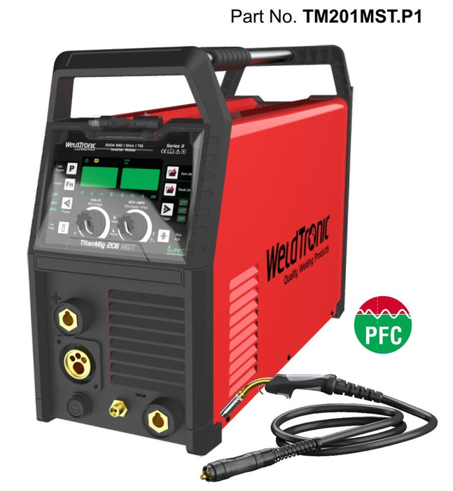 Mig Welder Weldtronic Titan 201i Mst 200amp Multi-function Mig Welder 240v 15a Plug Pfc