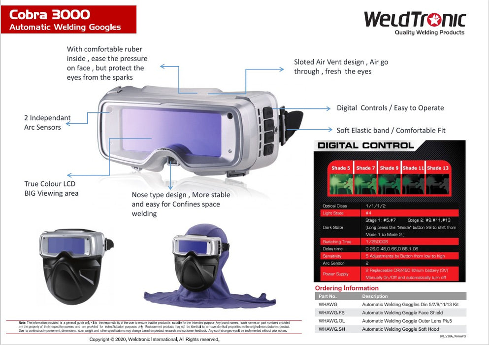 Automatic Welding Goggle Soft Hood